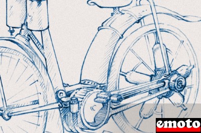 Félix Millet, moto avec un cinq cylindres en étoile en 1894