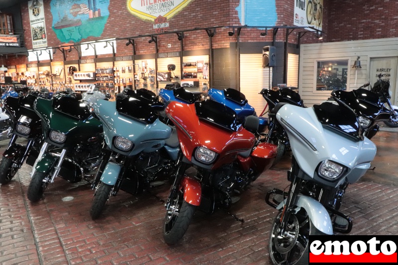 alignement de street glide chez milwaukee harley davidson