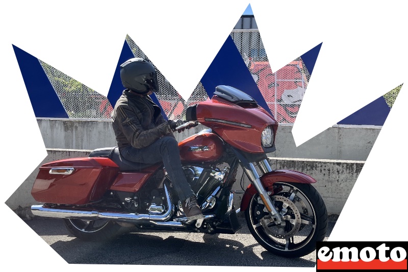 numero 10 harley davidson street glide 2024 dans une ville connue mondialement pour un fromage