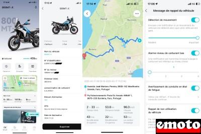 Application CF Moto Ride contre le vol et pour voyager