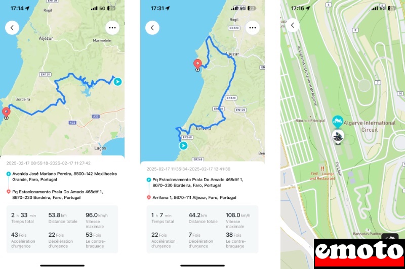 l application cf moto ride permet de retrouver son itineraire et de localiser sa moto